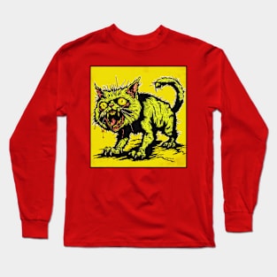 Creepy Cat Zombie Long Sleeve T-Shirt